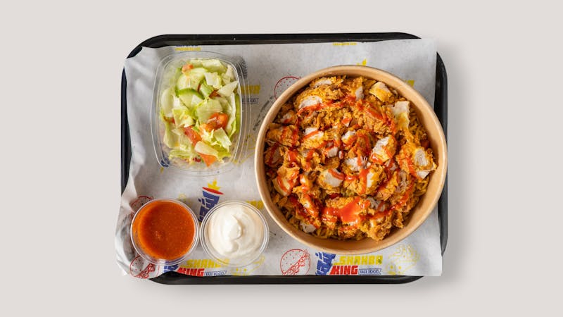 Buffalo chicken specialty Detroit pizza